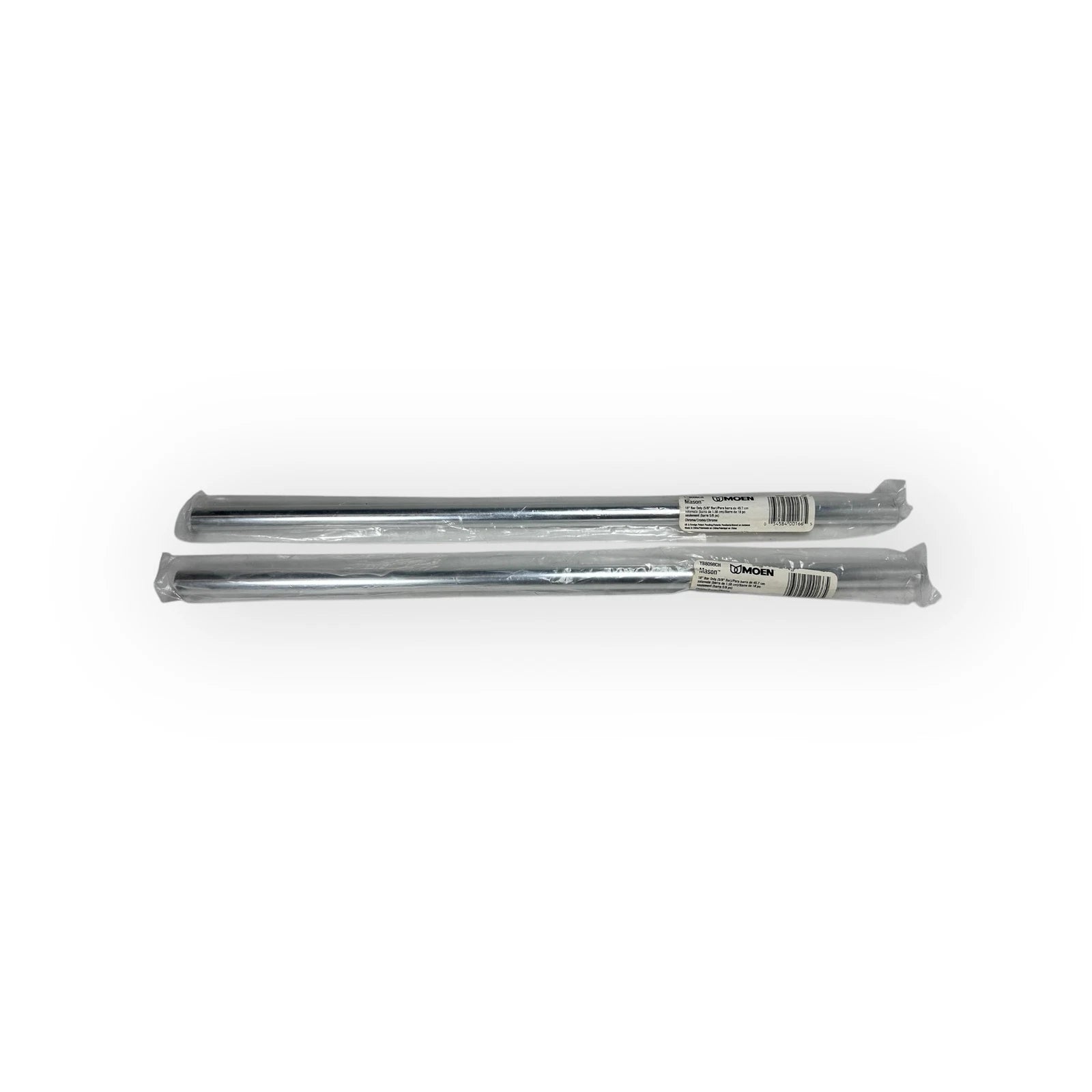 Set of 2 Chrome Aluminum Towel Bars for Moen YB8098CH (18")