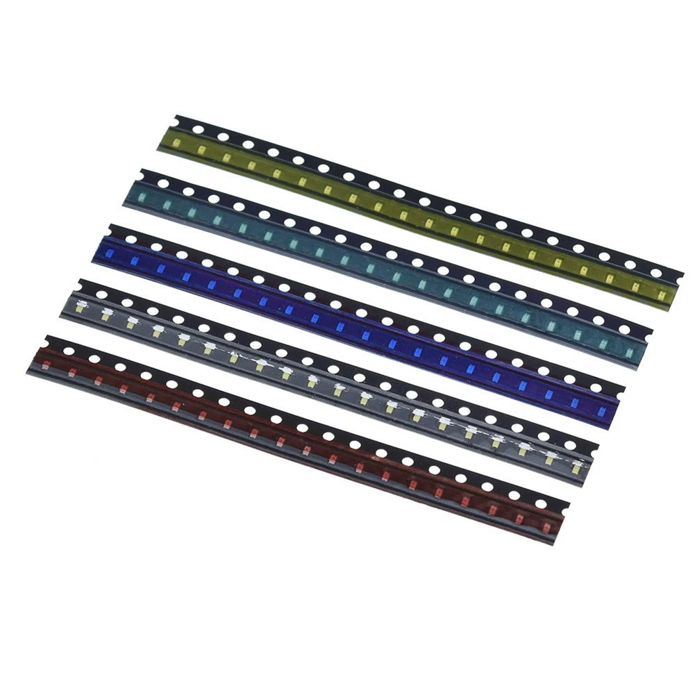 100pcs 0603 LED Light Assortment Kit - Red, White, Green, Blue, Yellow