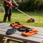 Ergonomic Trimmer Harness for Garden Use (Adjustable, Padded Shoulders)