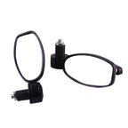 Universal 7/8" Black Bike Bar End Side Mirrors (Fits Most Models)