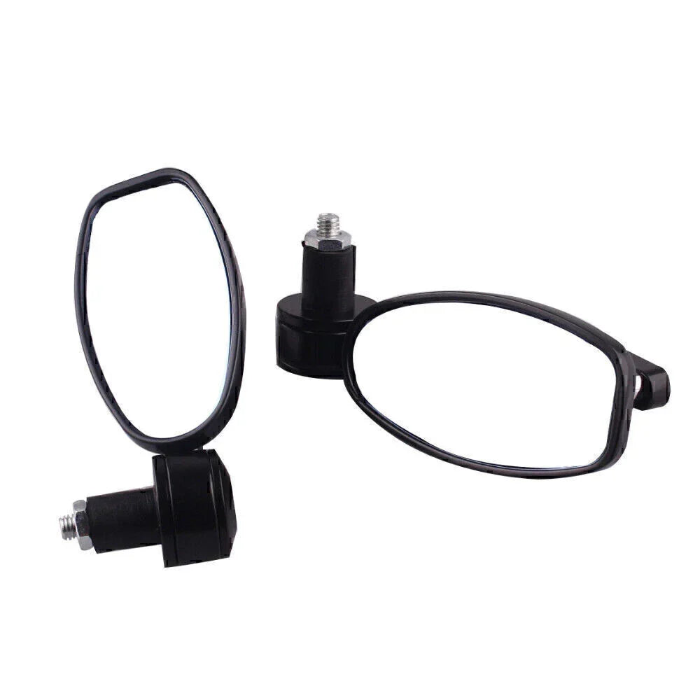 Universal 7/8" Black Bike Bar End Side Mirrors (Fits Most Models)