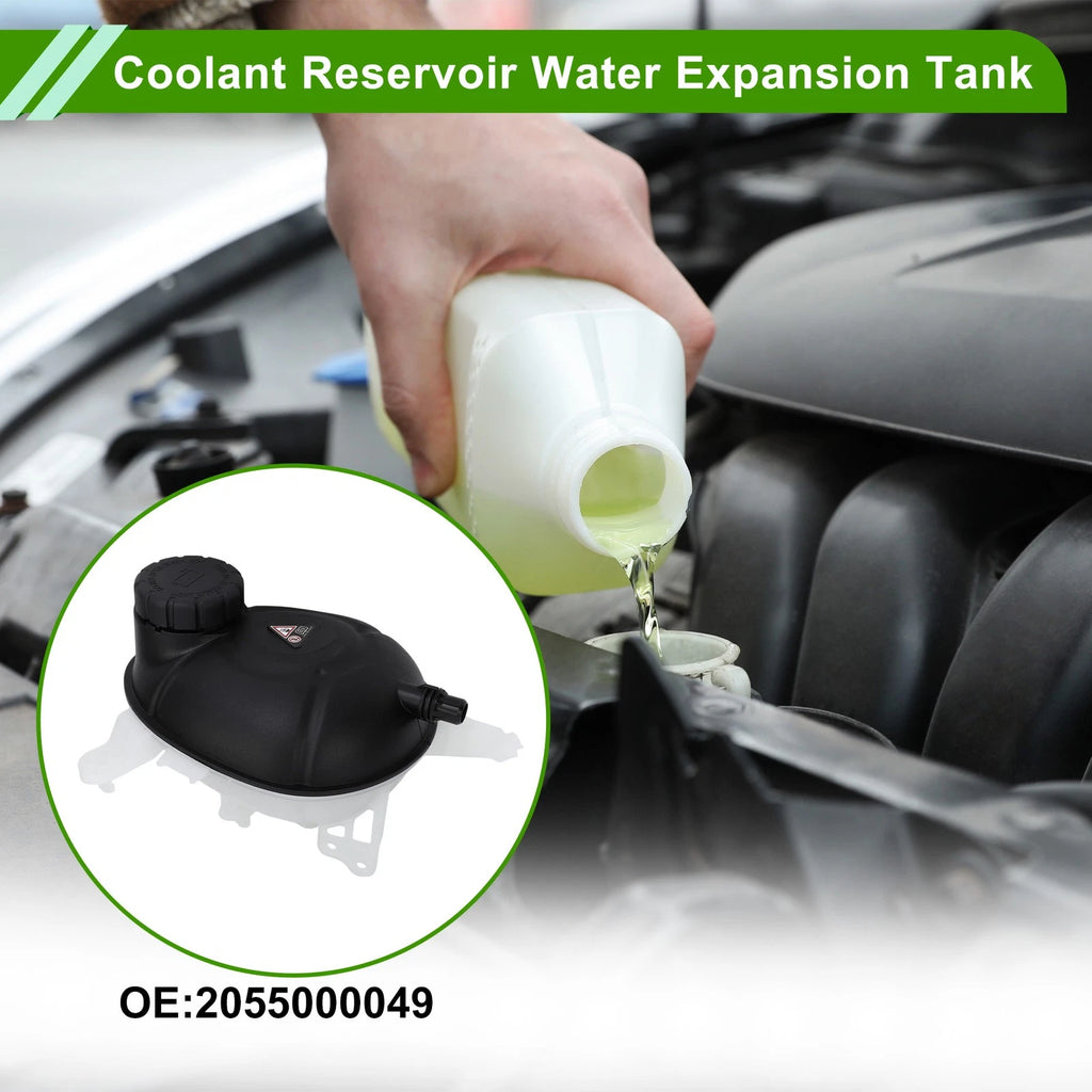 Coolant Expansion Overflow Tank w/ Cap No.2055000049 for Mercedes-Benz C300 C43 (2015–2020)