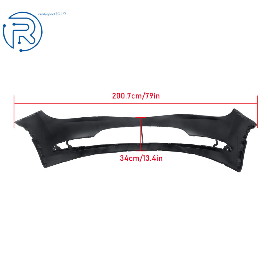 Front Side Bumper Fascia for Chrysler 200 (2015-2017) Non-Radar Holes