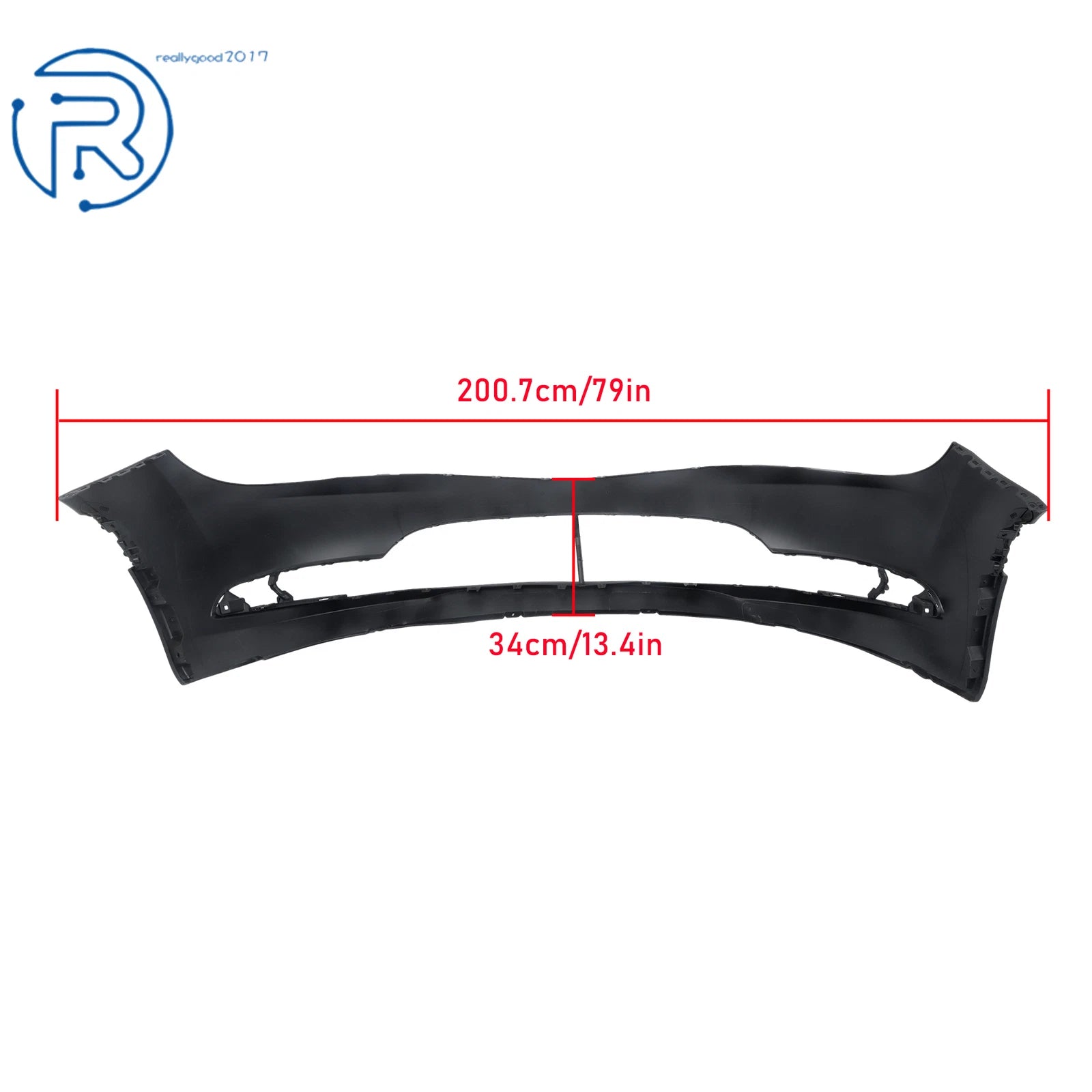 Front Side Bumper Fascia for Chrysler 200 (2015-2017) Non-Radar Holes