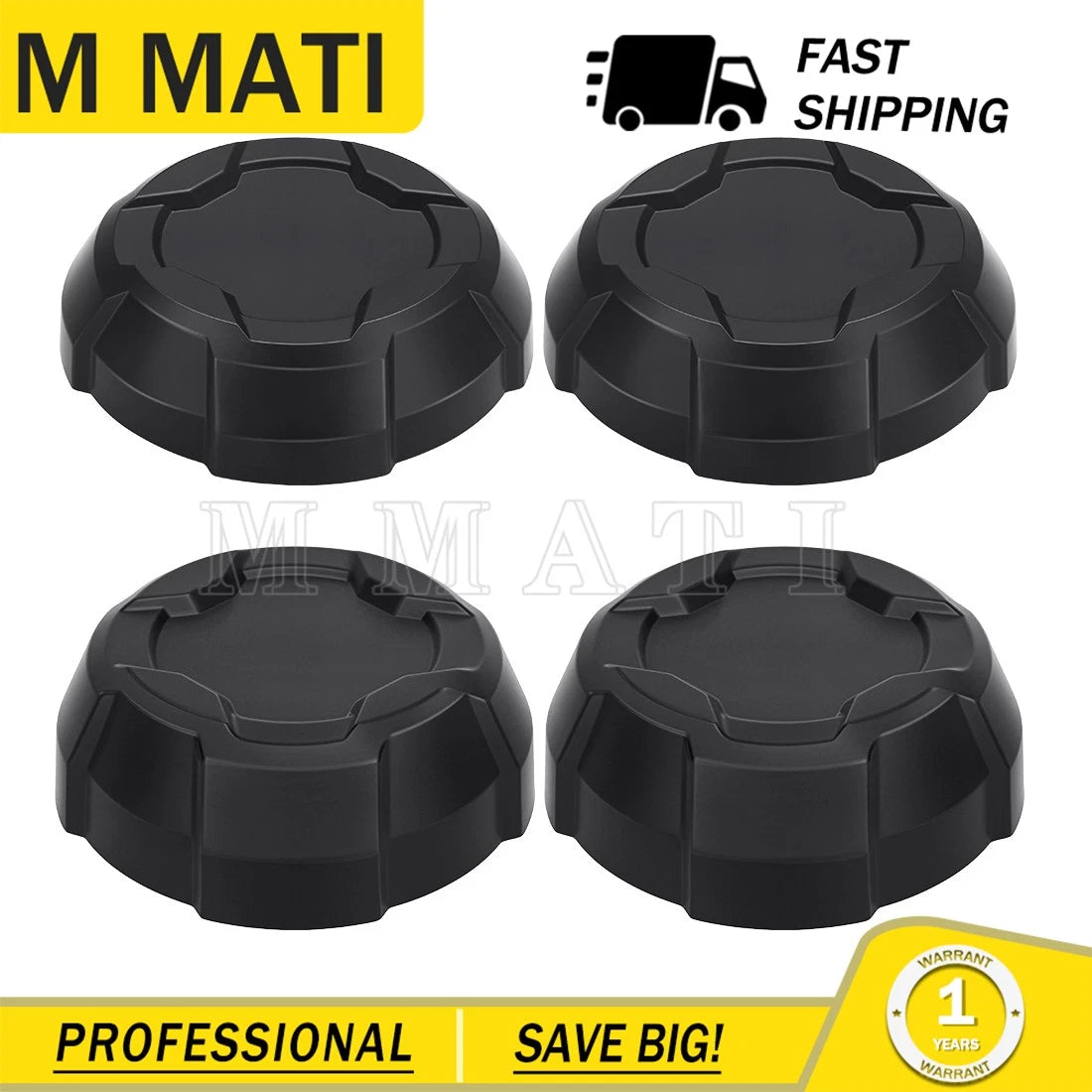 4X Wheel Rim Caps for Polaris Ranger SP 570 Premium NorthStar (2022–2024)