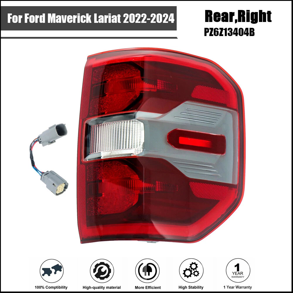 Tail Light Assembly for Ford Maverick (2022â2024) Right Black LED