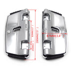 Black Hana Square Passenger Footboard for Harley Touring Road King (1986–2019)