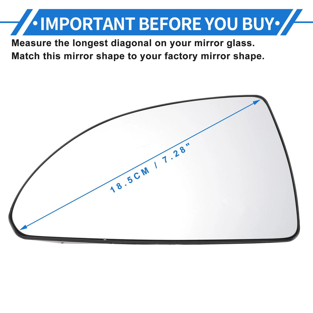 Heated Left Driver Side Mirror Glass for Chevy Impala (2006–2013)