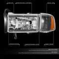 RGB LED Light Bar Headlight Assembly for Dodge Ram 1500-3500 (1994–2002)