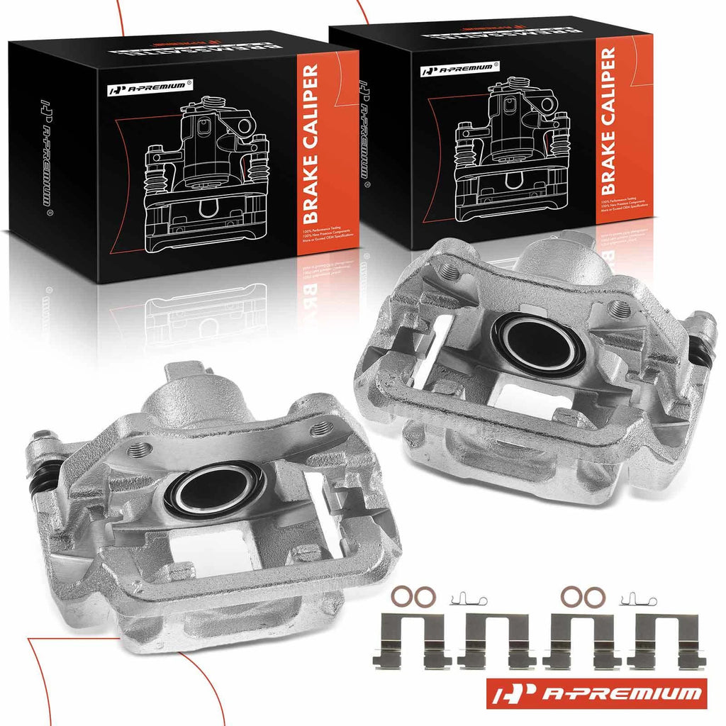 Pair Rear Brake Calipers with Bracket for Honda Pilot Ridgeline Acura MDX (2003–2021)