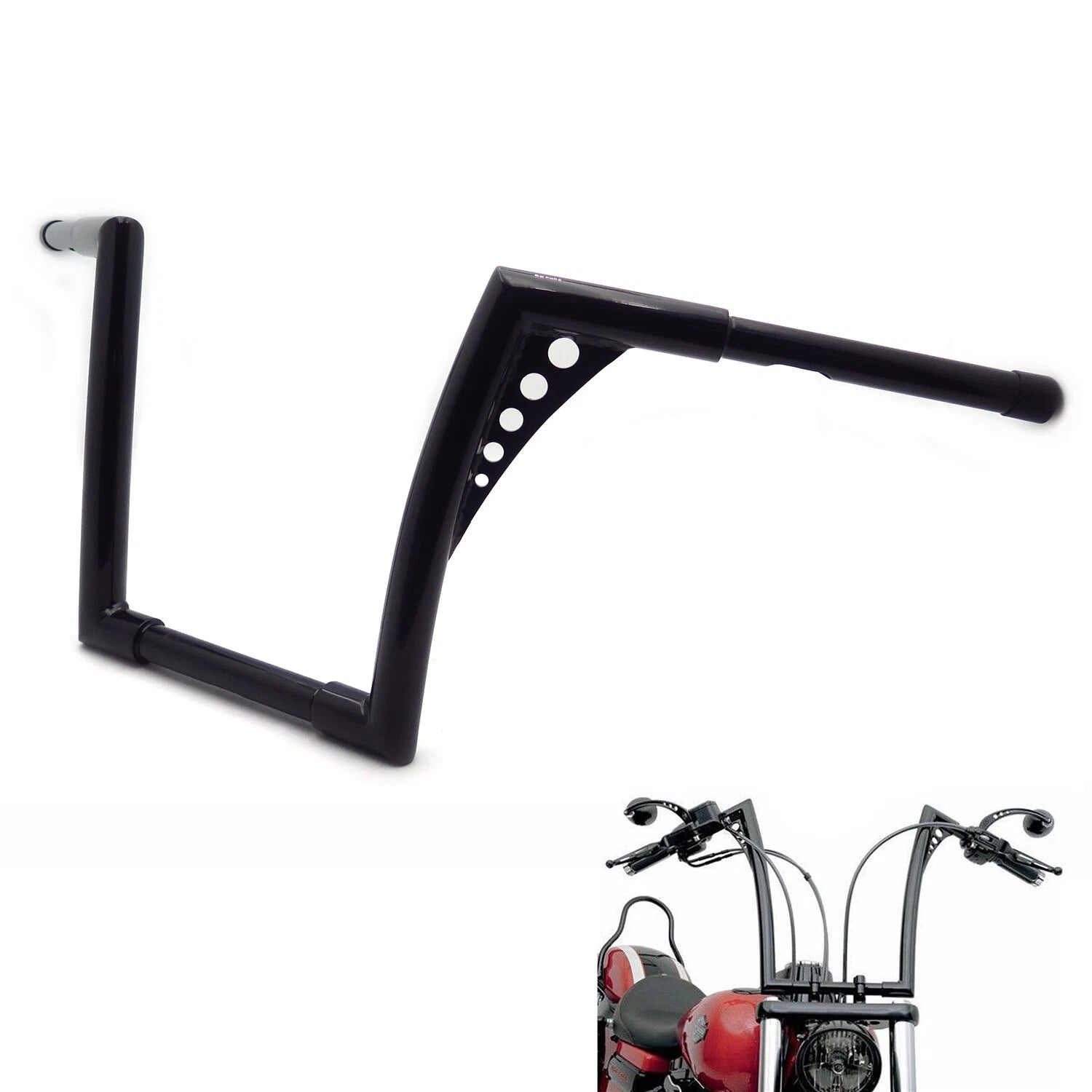 1-1/4" Fat 10" Rise Ape Hangers Handlebar for Harley Sportster XL 883 1200 (2004–2023)