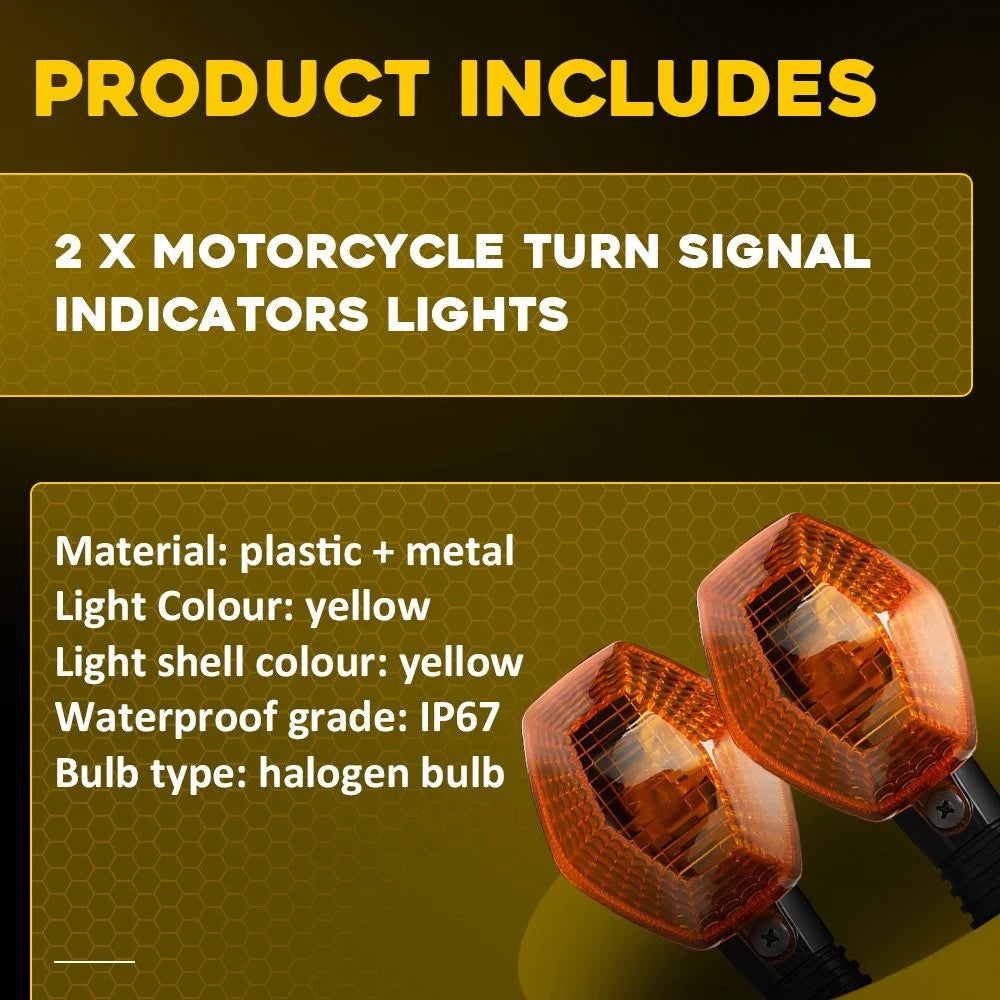 4X Amber Turn Signal Lights for Suzuki DL650 (2004–2010) V