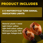 4X Amber Turn Signal Lights for Suzuki DL650 (2004–2010) V