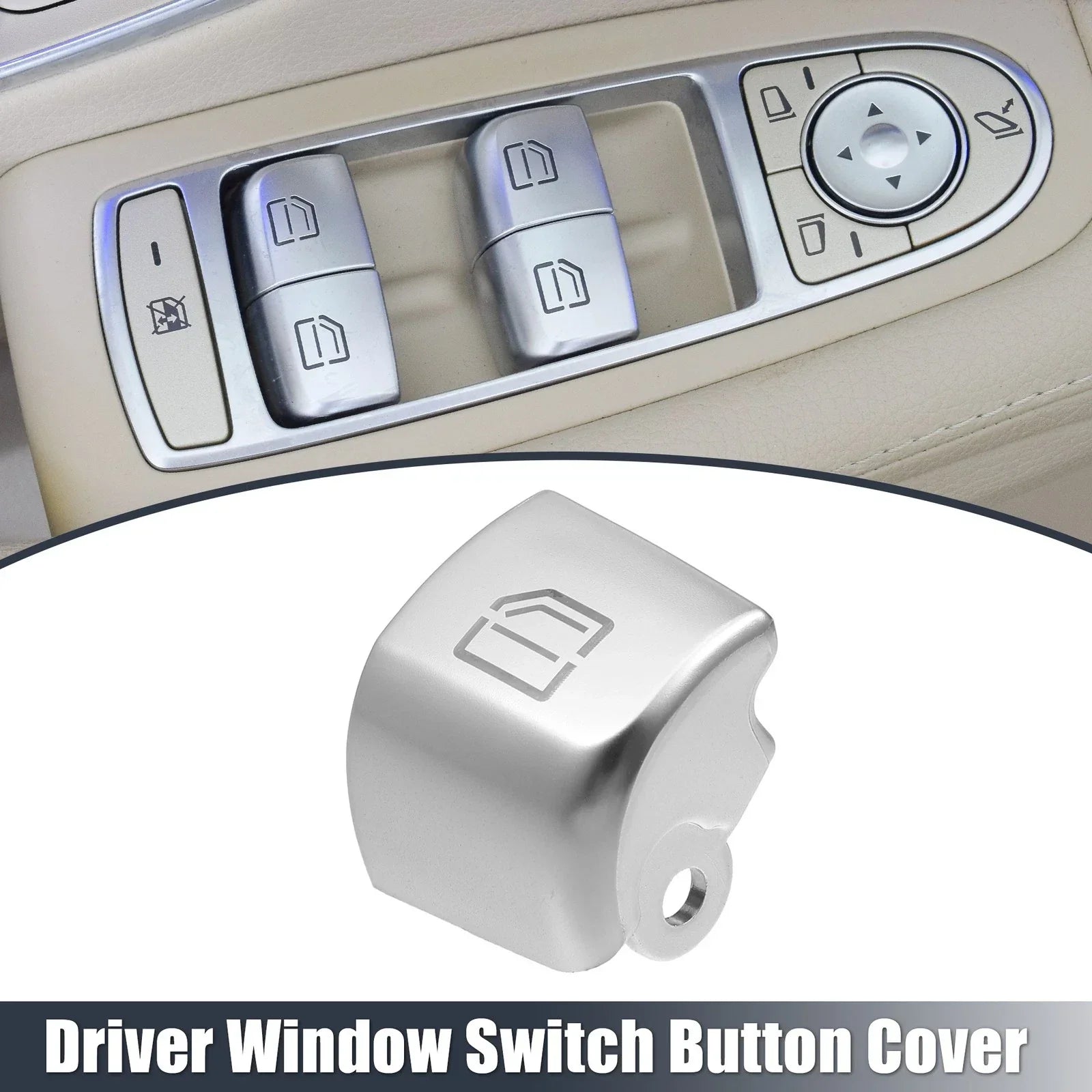 Front Right Window Glass Lift Switch Button Cover for Mercedes Benz S320 S350 (1999-2006)