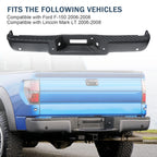 Rear Bumper Assembly for Ford F150 (2006–2008) Black Step with Hole
