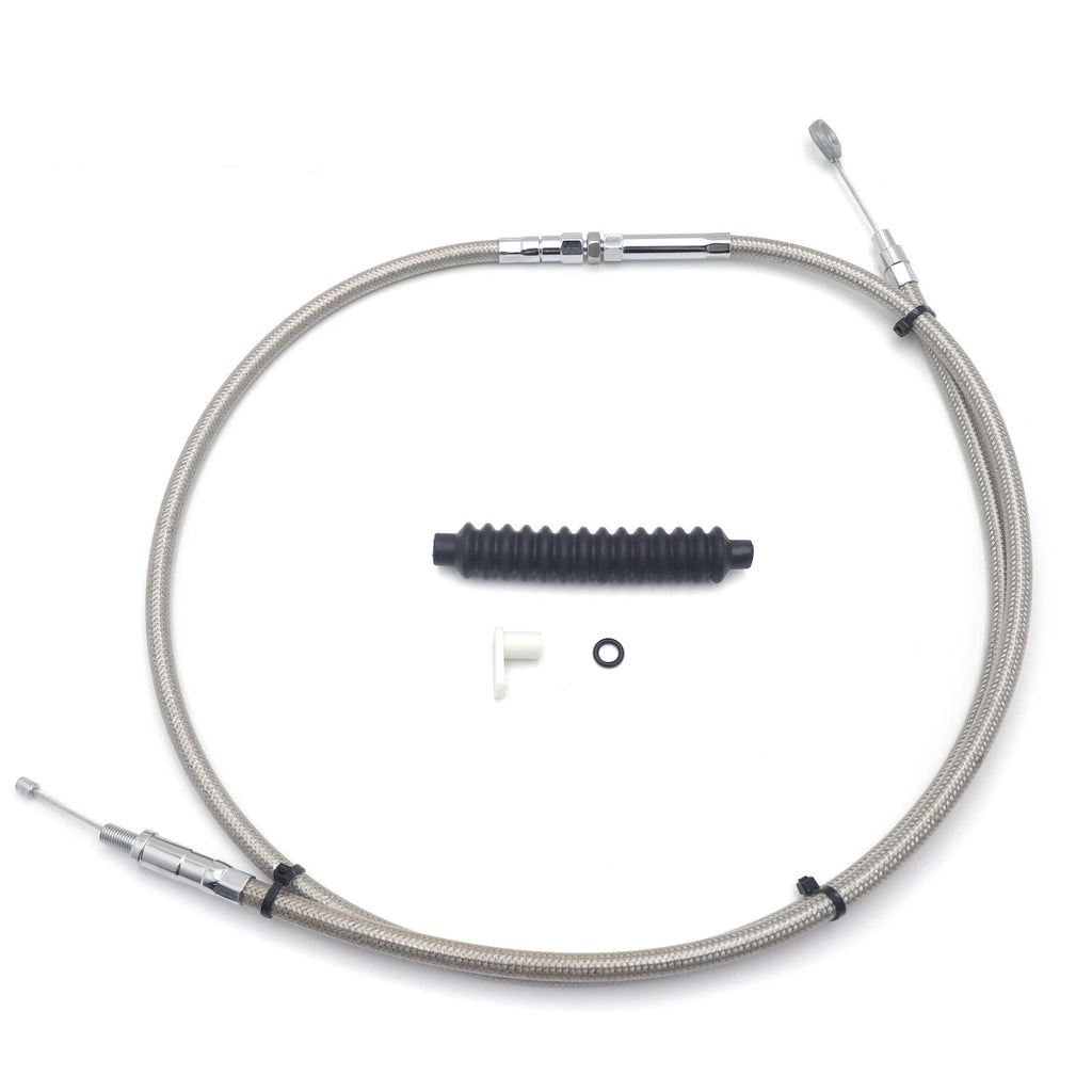 Stainless Braided Clutch Cable for Harley Dyna Super Glide (1995–2006)