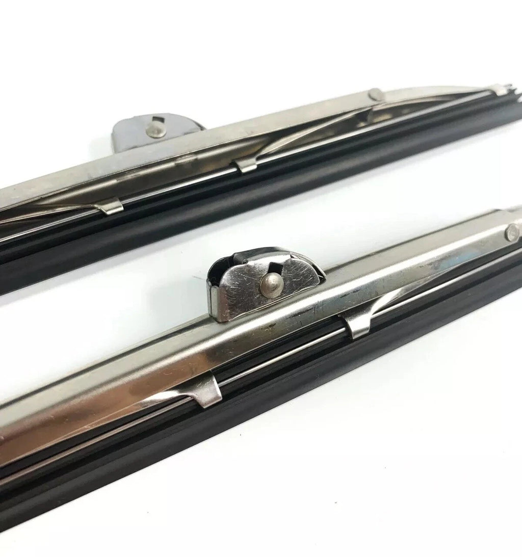 8 Inch Polished Stainless Front Windshield Wiper Blades for Pair (Wrist) (2006–2016)