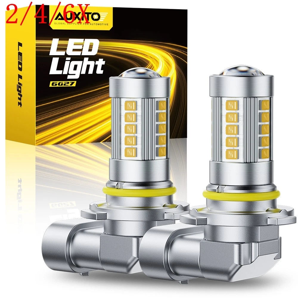 2X 9006 LED Headlight Bulb for Low Beam Fog Light (CANBUS, 3000K Golden Yellow)