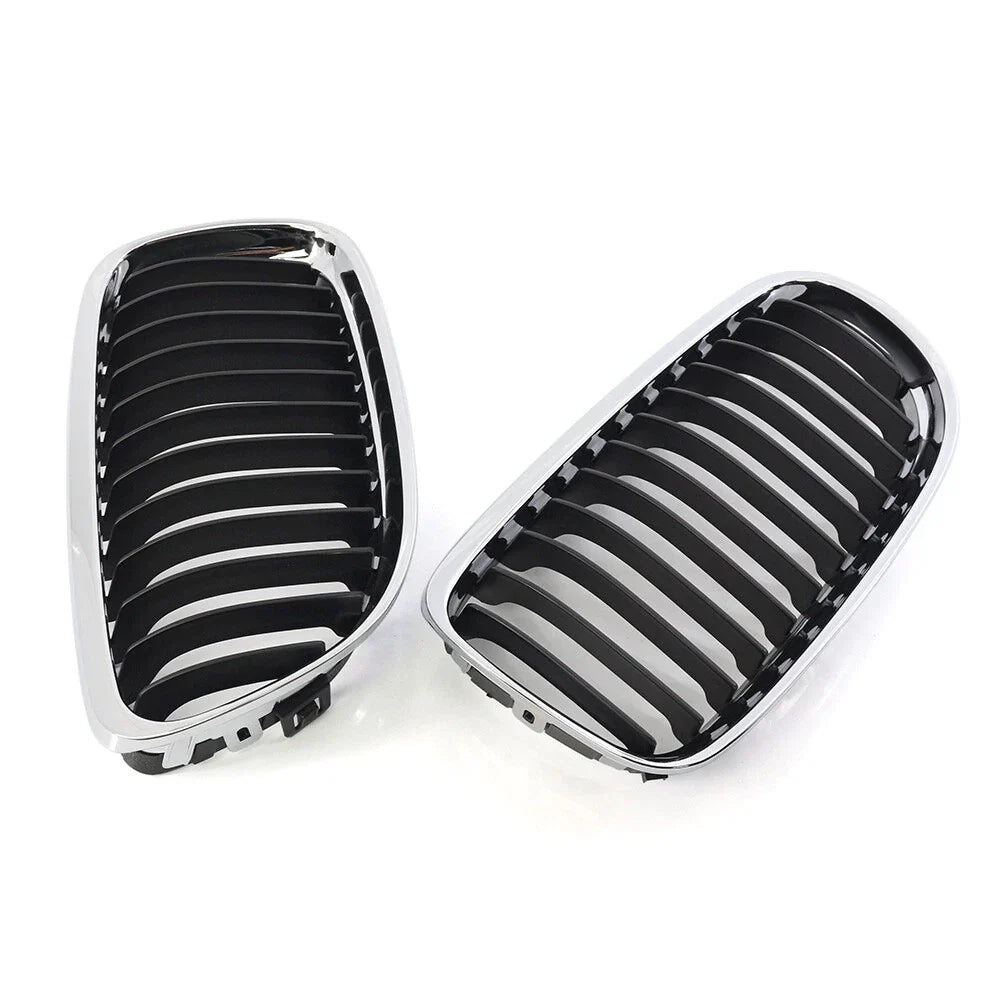 Front Kidney Grille Chrome Black for BMW E90 E91 328i 335i (2009-2011)