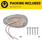 2X Clear LED Side Marker Light for Freightliner Sleeper Cab Trailer