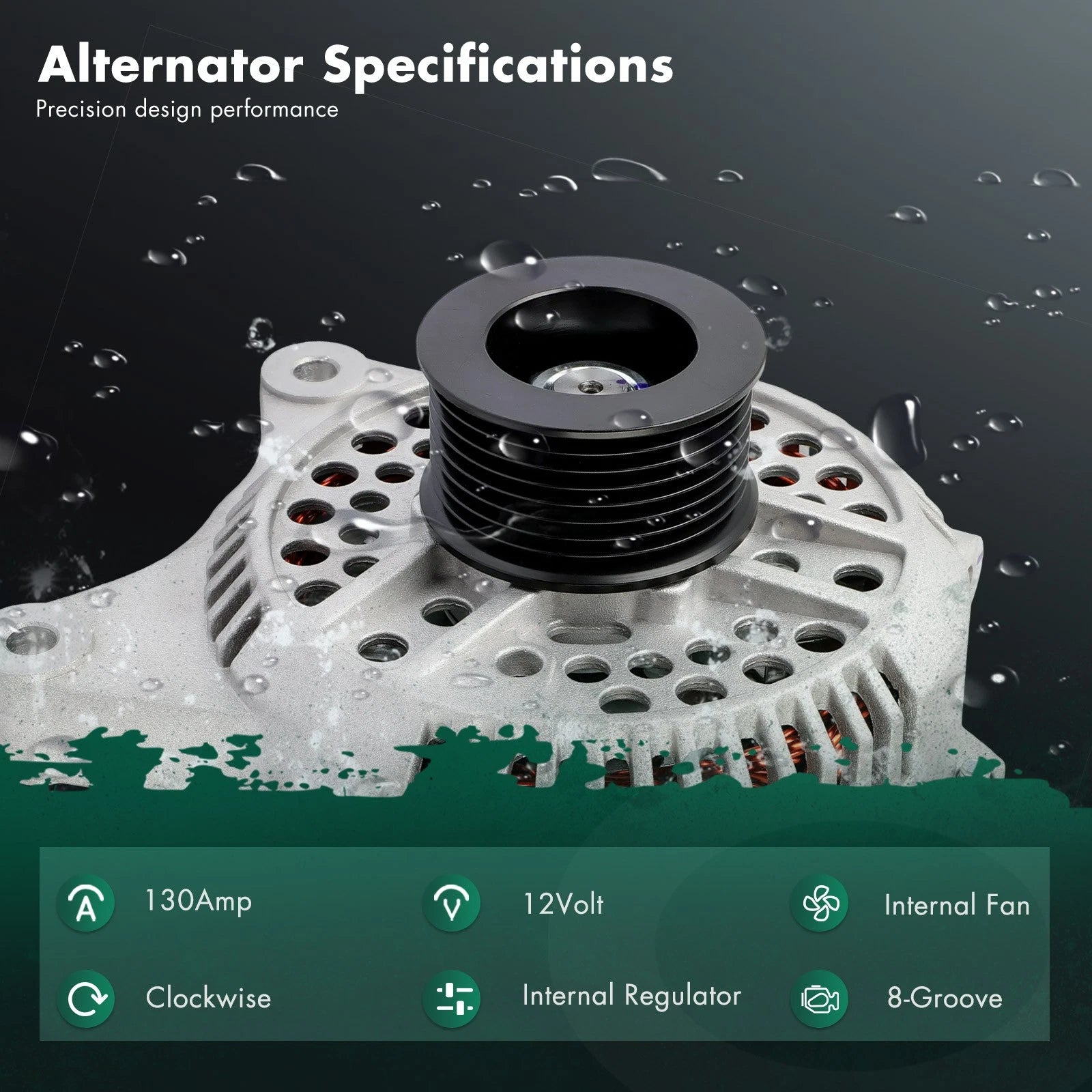 Alternator for Lincoln Navigator (1999–2002) V8 5.4L 130A 400-14073 8267