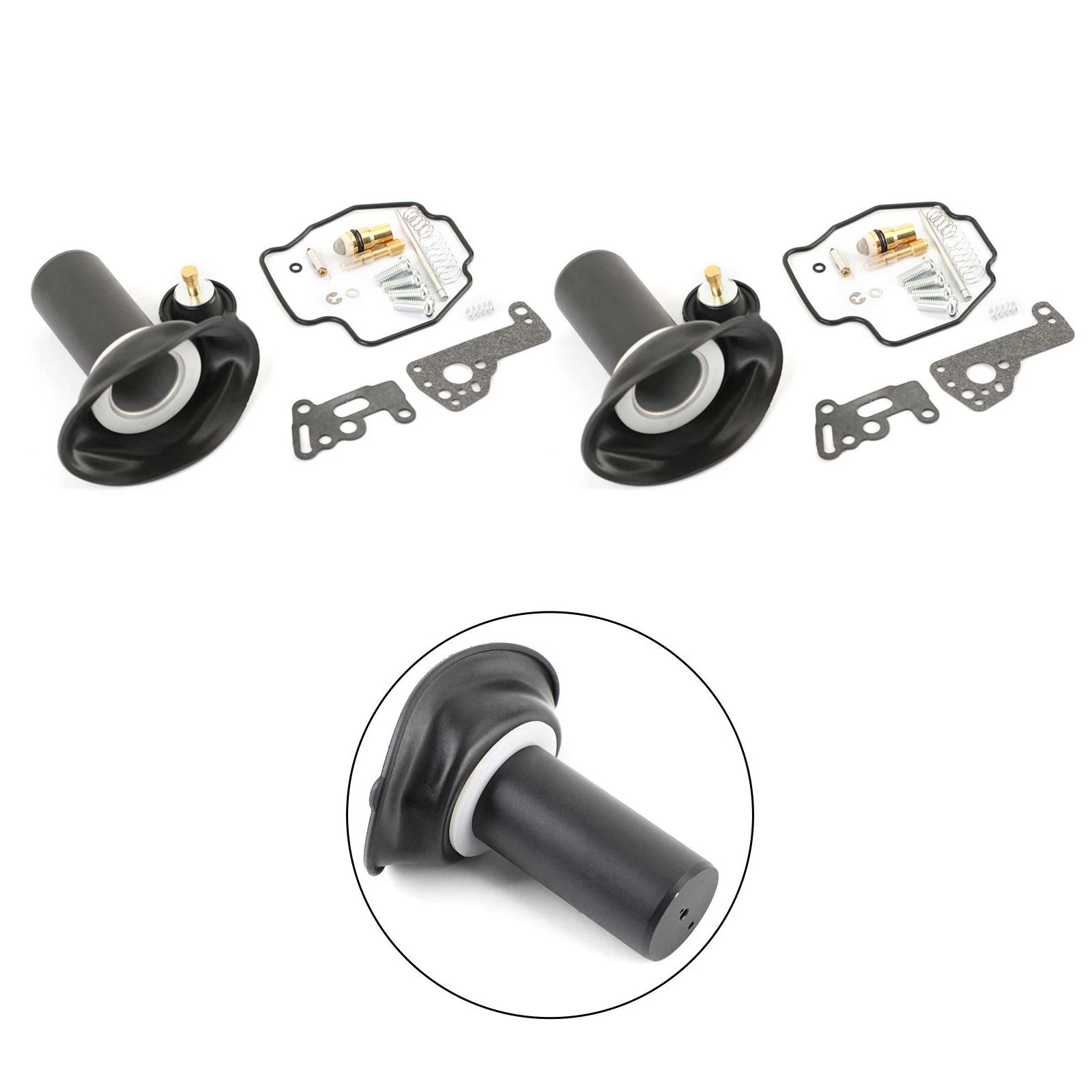 2X Carburetor Repair Kit Plunger Diaphragm for Yamaha Virago 535 (1990–2001)