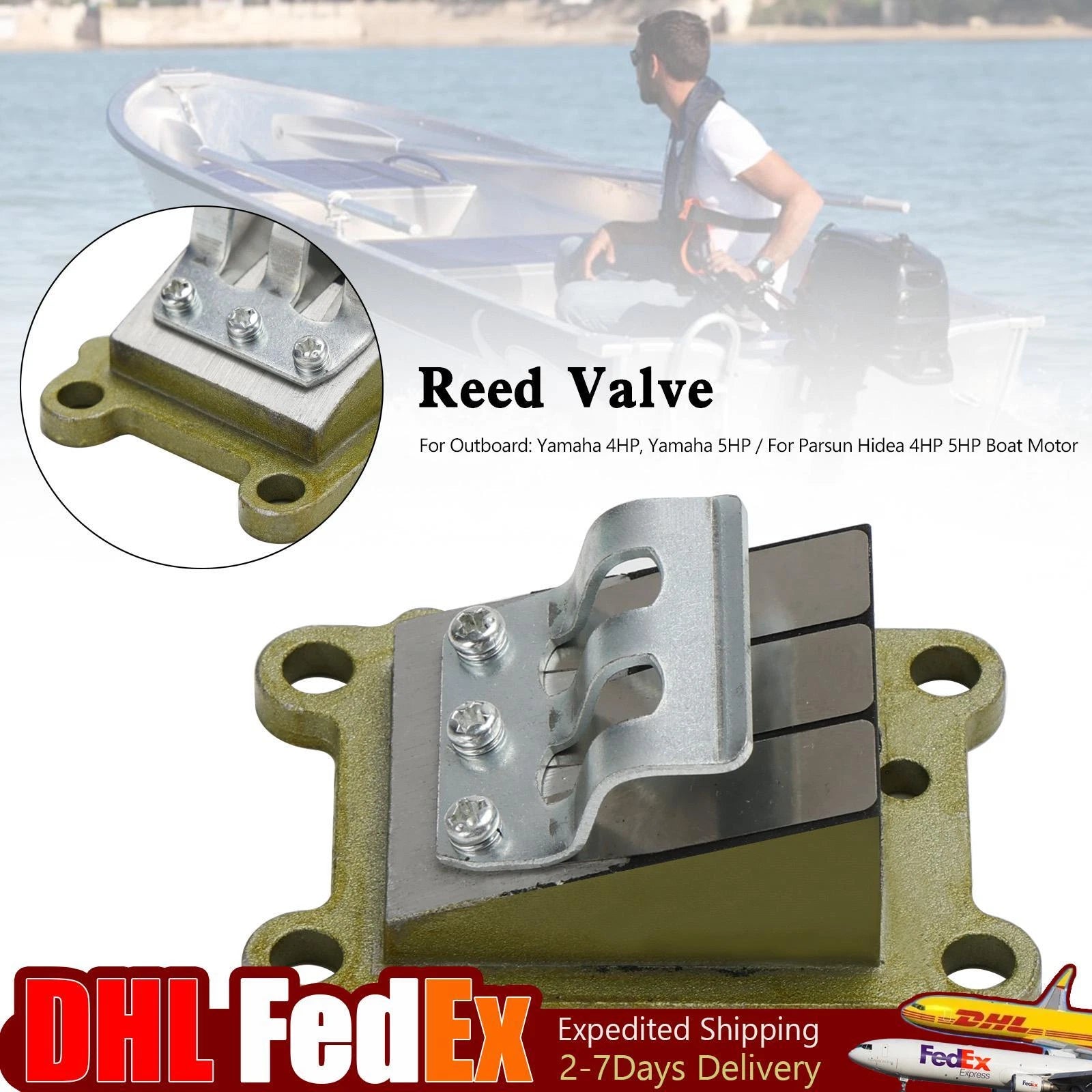Reed Valve Assy for Yamaha 2 Stroke 4HP 5HP Outboard Motor (U3)