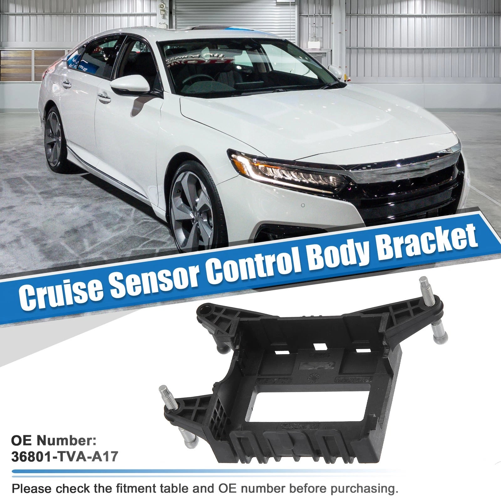 Cruise Sensor Control Body Bracket for Honda Accord (2018–2022) 36801-TVA-A17 Black
