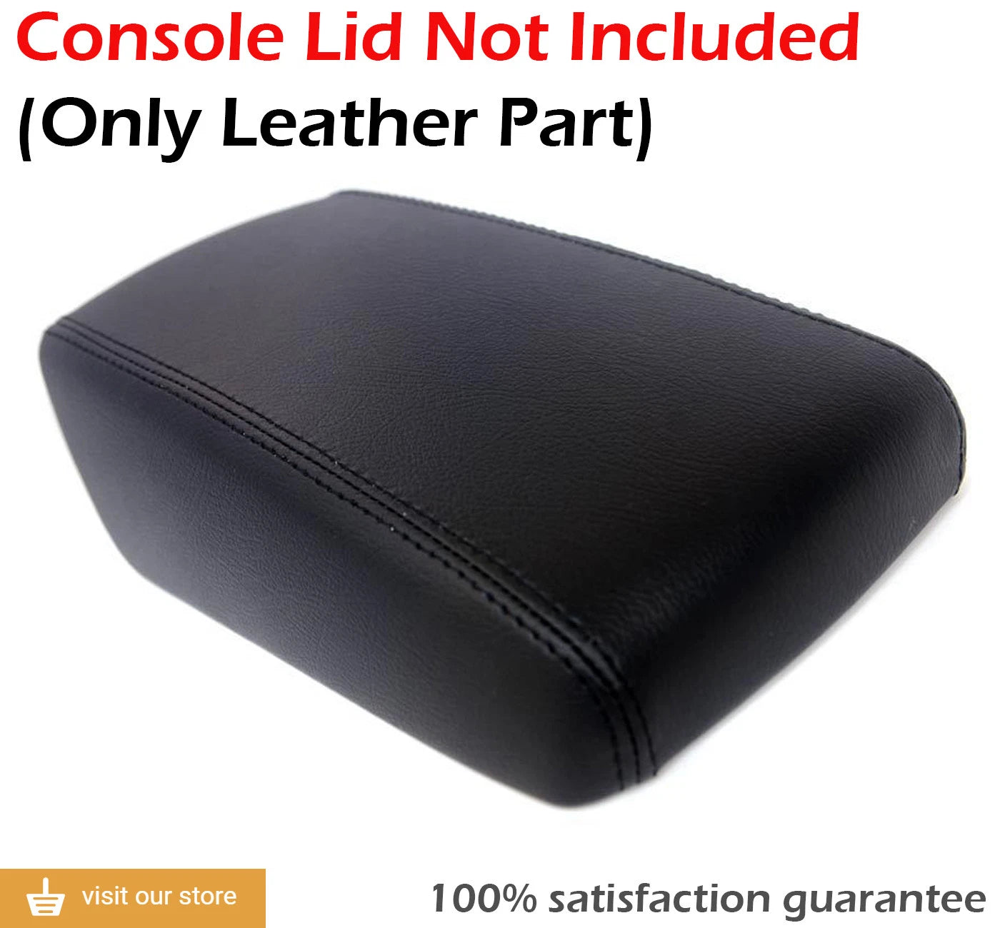 Armrest Center Console Cover for Nissan Altima (2005–2006) Black Synthetic Leather