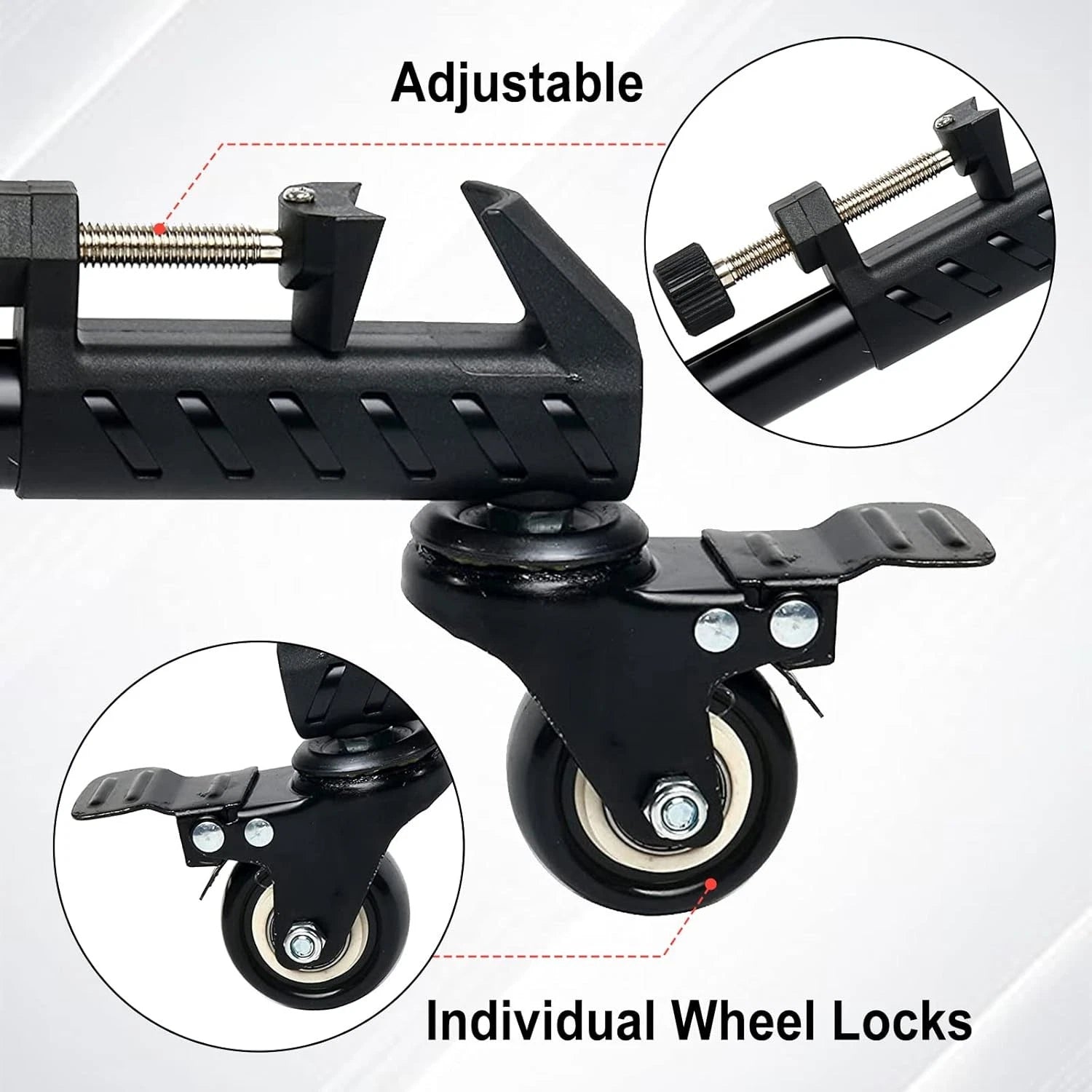 Tripod Dolly with Quick-Lock Wheels & Adjustable Legs for Photography