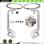 8" Round Truck Mirrors Assembly for Replacement (Stainless Steel)