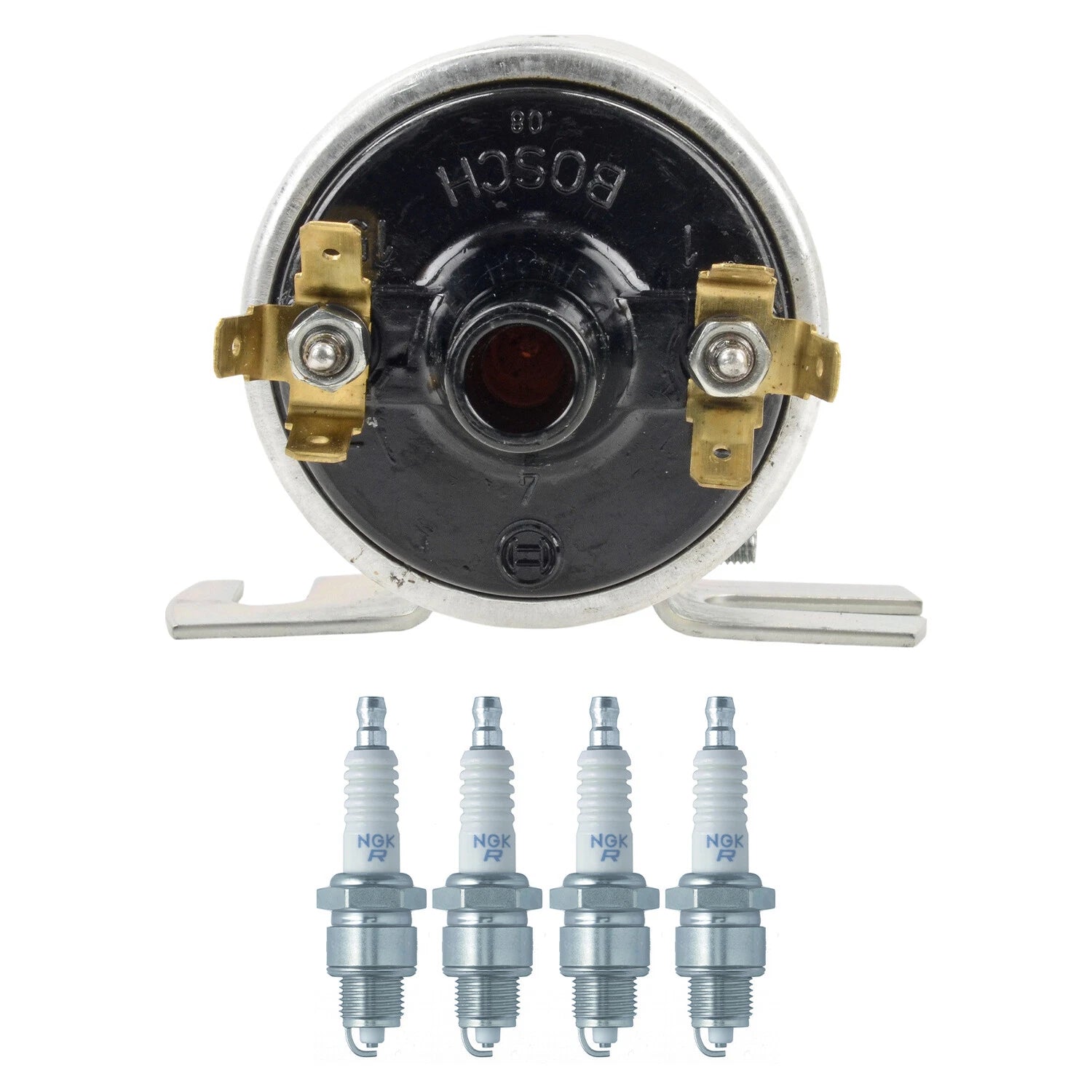 Set of 4 Bosch Ignition Coils & NGK Spark Plugs for D21 DS21 Kadett R10