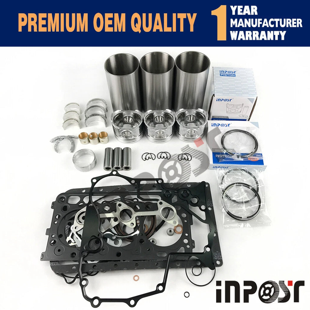 Overhaul Rebuild Kit for Kubota D1703 D1703E Engine (L3300DT, Bobcat 325C)