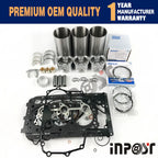 Overhaul Rebuild Kit for Kubota D1703 D1703E Engine (L3300DT, Bobcat 325C)