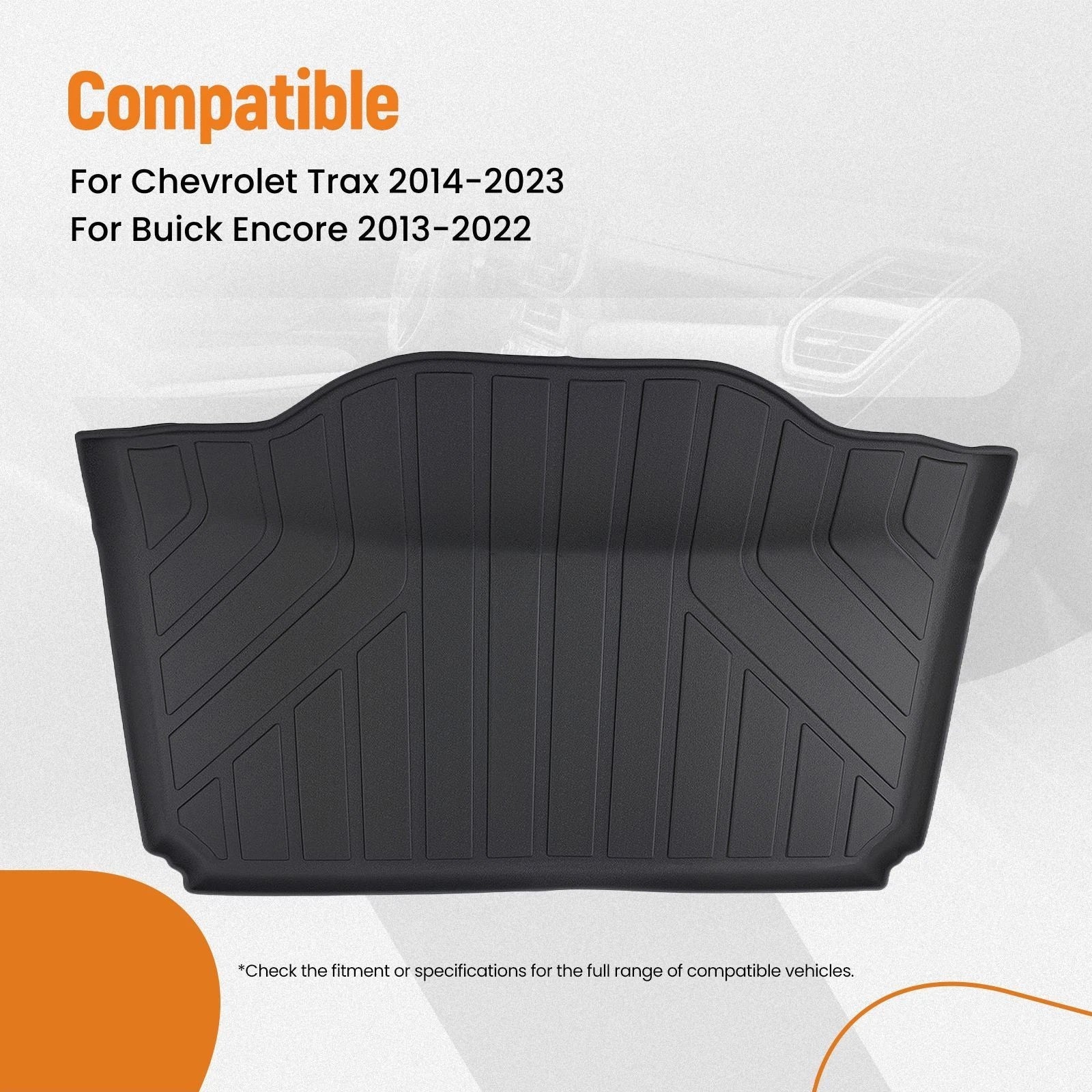 Black Cargo Mat Liner for Chevrolet Trax/Buick Encore (2013–2023)