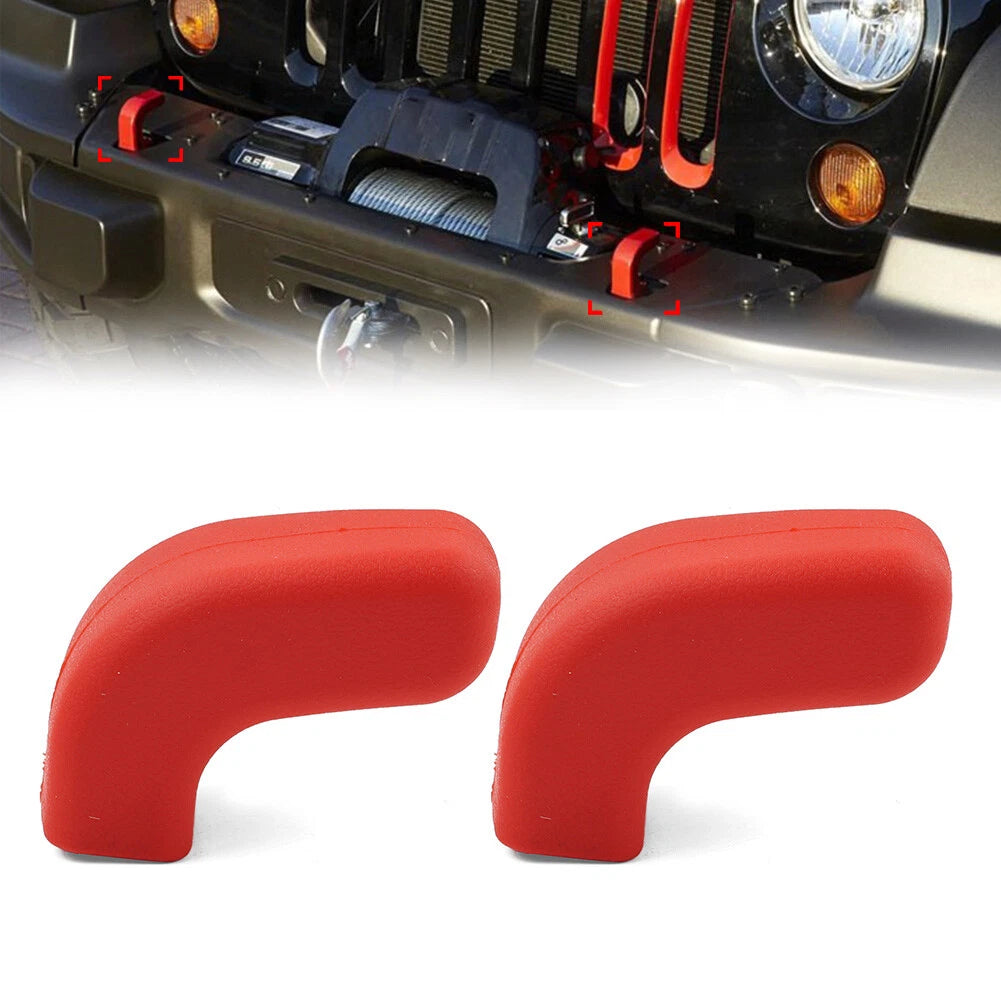 Front Bumper Tow Hook Cover Trim for Jeep Wrangler JK JL JT (2007–2023)
