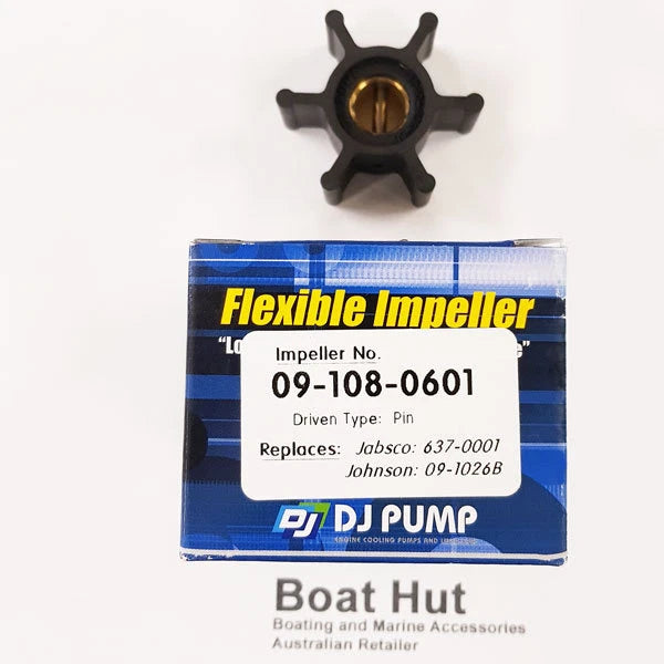 DJ Pump Impeller for Jabsco 18673-0001, Johnson 09-1026B (09-108-0601, BLA 132832)