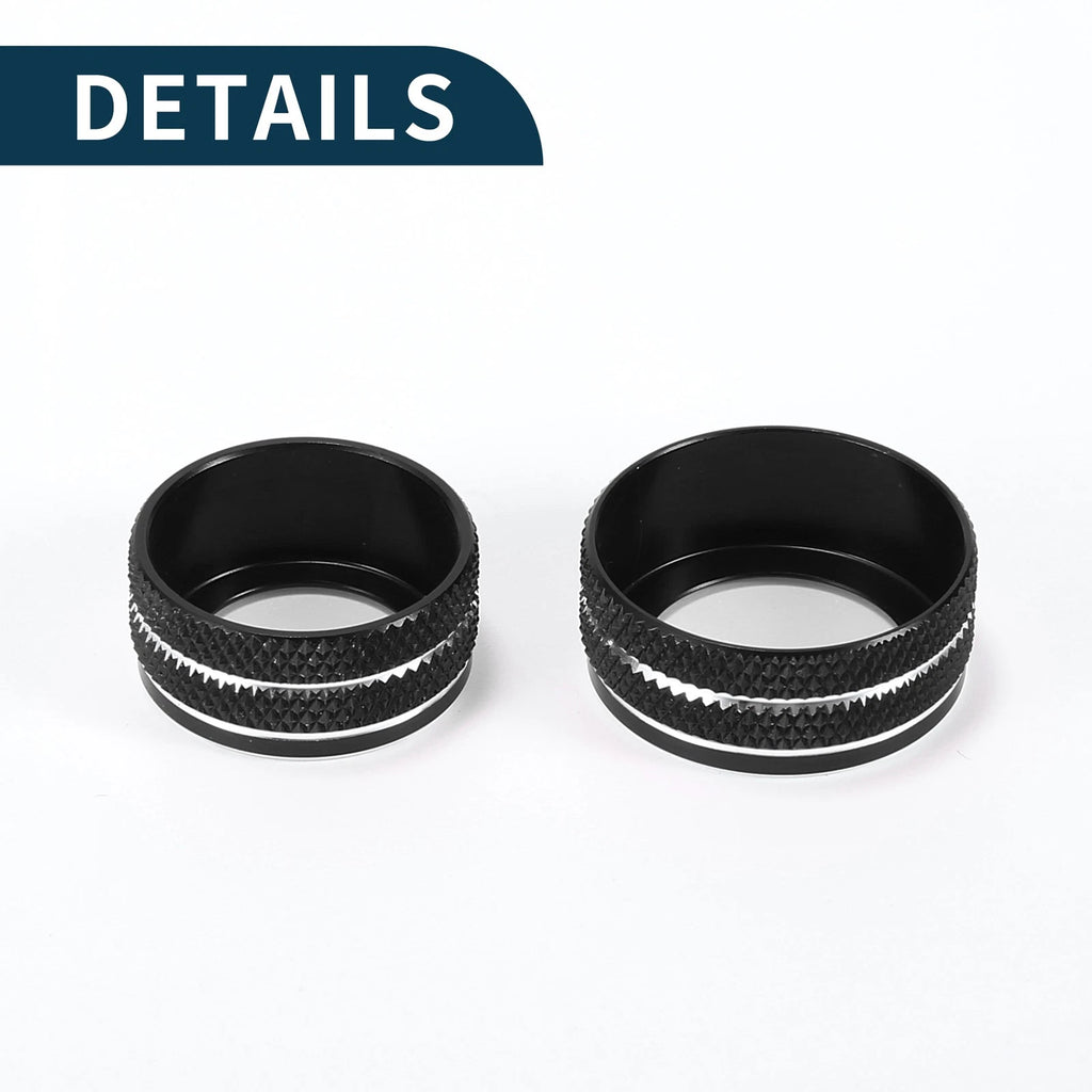Set of 3 AC Climate Heater Switch Knob Cover Rings for Audi A3 8V (2014–2020)