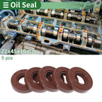 Set of 5 Oil Seal Rotary Shaft Seal FKM Rubber 22x45x10mm