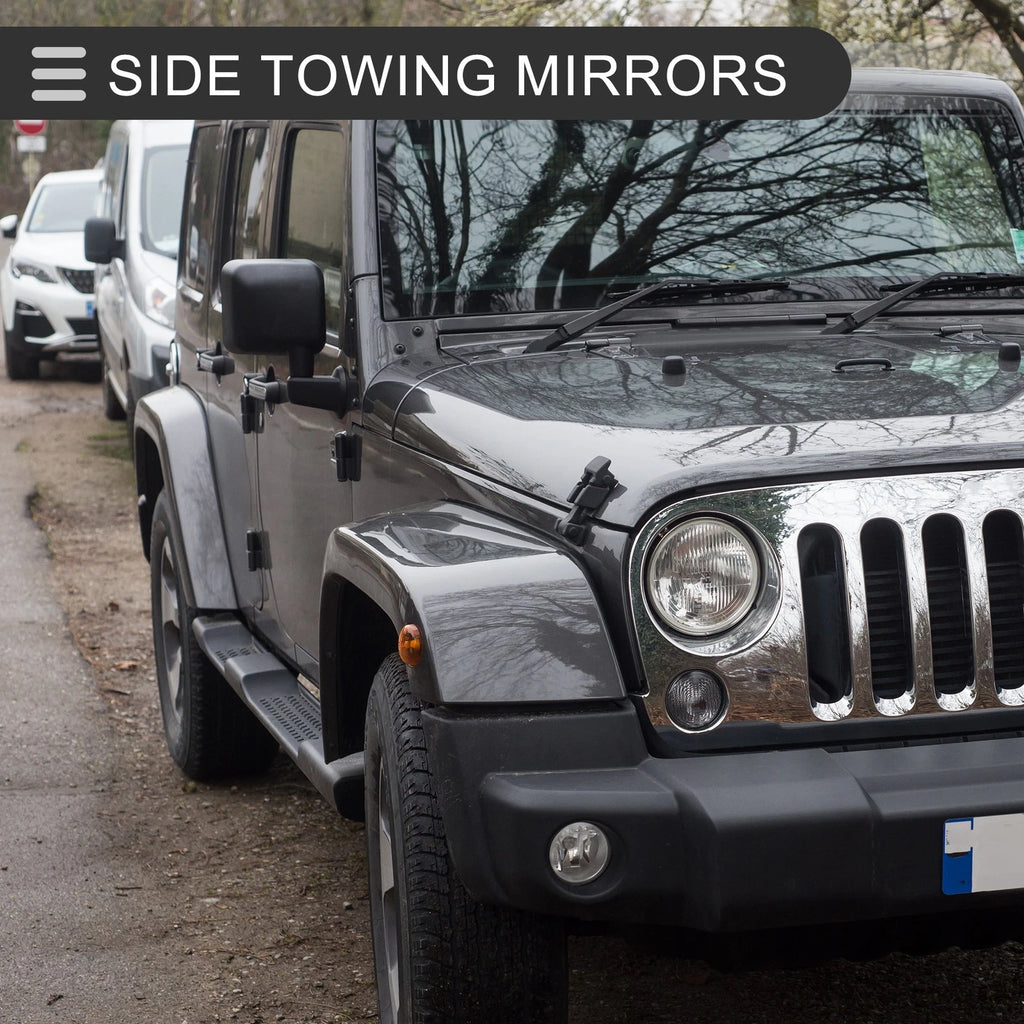 Tow Mirrors for Jeep Wrangler (2007–2017) No. 55077967AB/55077966AB Set of 1