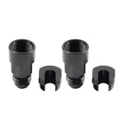 Black 6AN Male to 3/8" Quick Disconnect EFI Fuel Rail Adapter for Car