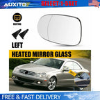 LH Driver Side Heated Mirror Glass for Mercedes CLK500 CLK55 AMG CLK63 AMG (2003–2009)