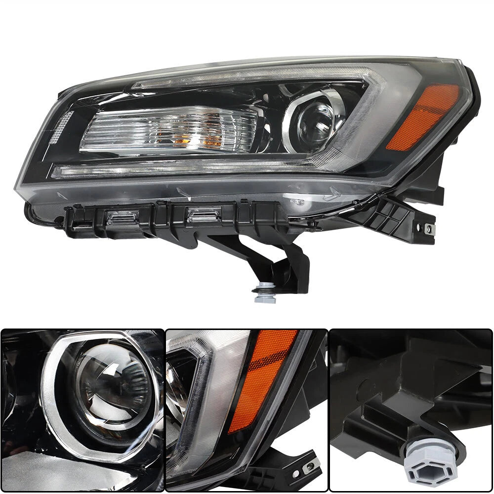 Halogen Projector Headlight for GMC Acadia (2013â2016) Black Driver Side