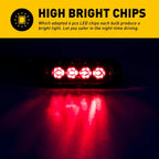 16X Oval 12V-24V LED Clearance Lights Side Marker Lamps for Trailer Truck RV