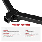 2 Inch Trailer Hitch Receiver for Jeep Liberty (2008-2012)