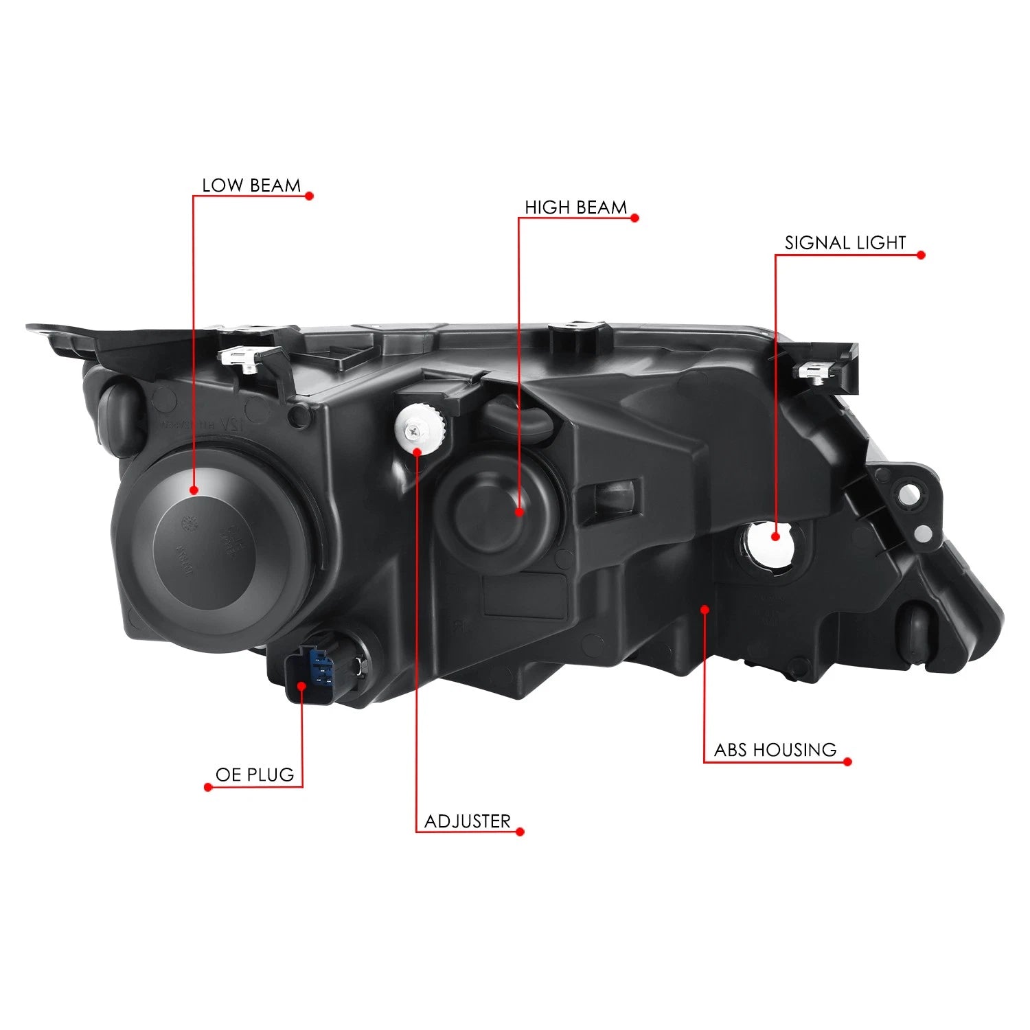 Left Driver Side Projector Headlight Lamp for Ford Fusion (2010–2012)