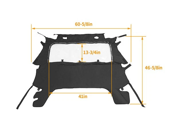 Soft Rear Panel Window for Honda Pioneer 700/700-4 (2014–2025)