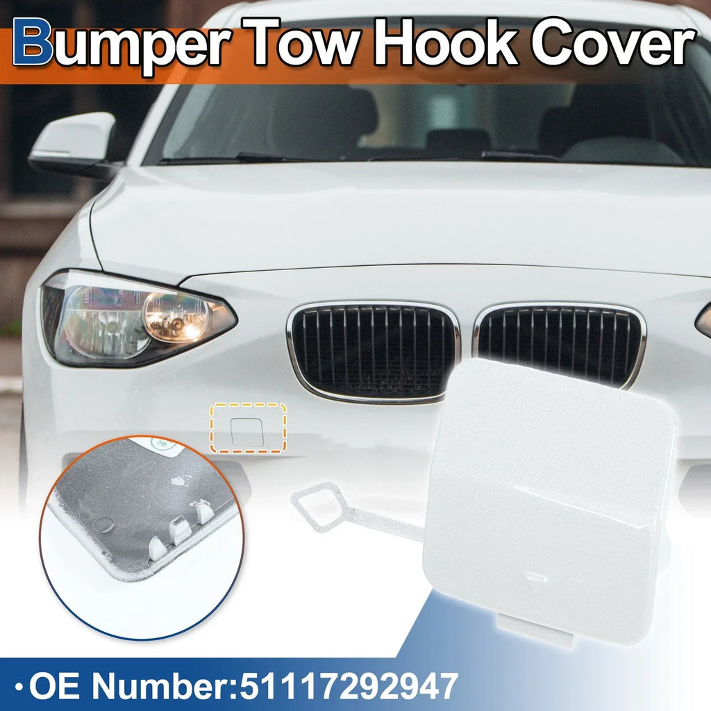 Front Bumper Tow Hook Cover for BMW 1 Series Mineral White