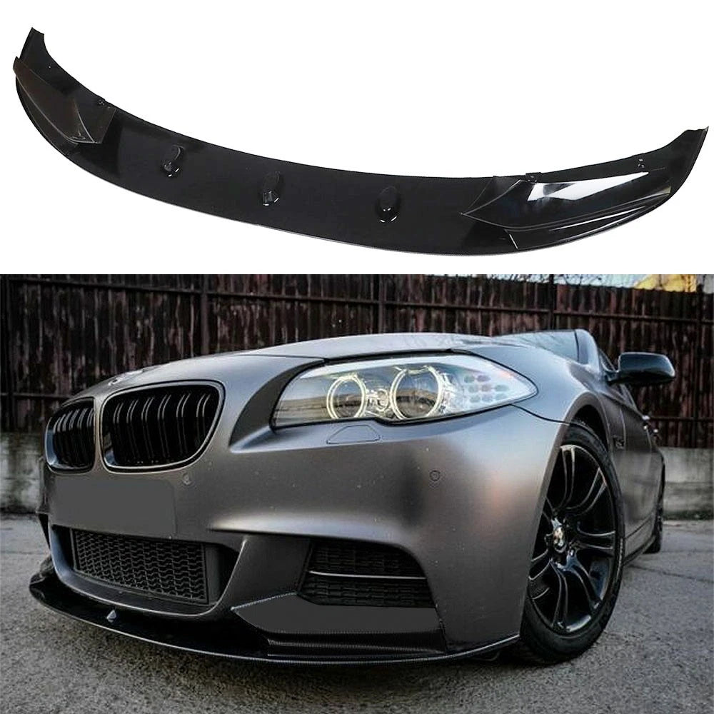 Glossy Black Front Bumper Lip Splitter for BMW F10 5 Series (2011–2016)