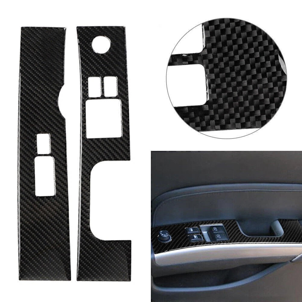 Carbon Fiber Interior Window Lift Switch Cover Trim for Nissan 350Z (2006–2009)